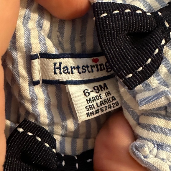 Hartstrings seersucker dress GUC 6-9m - Picture 2 of 2